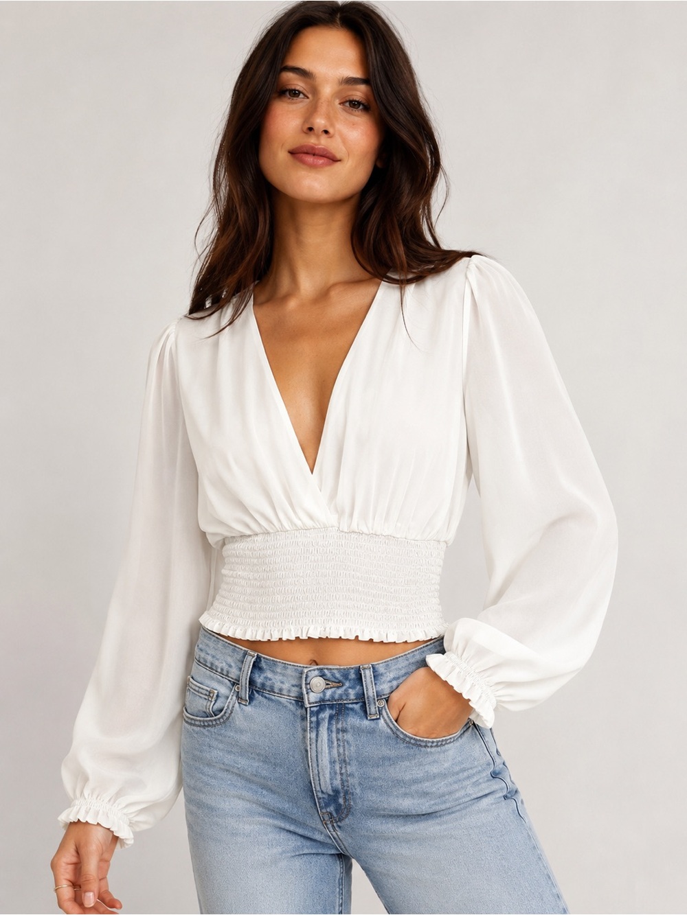 Aritzia Wilfred Wistful Blouse NWT – Light Birch – Size Large